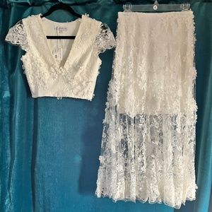 Lace Two-Piece Dress The Population Dress